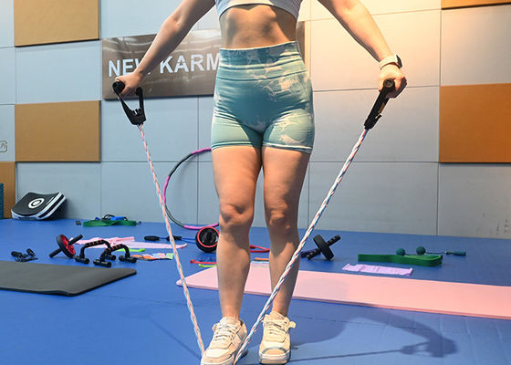 4-Tube Twisted Resistance Bands with Handles: Latex Rope for Physical Therapy and Home Fitness