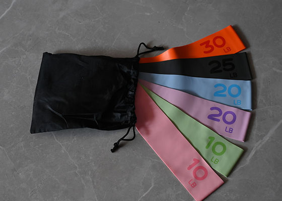 10lbs-30lbs Resistance Bands Macaron color 6 pieces Latex Resistance Bands