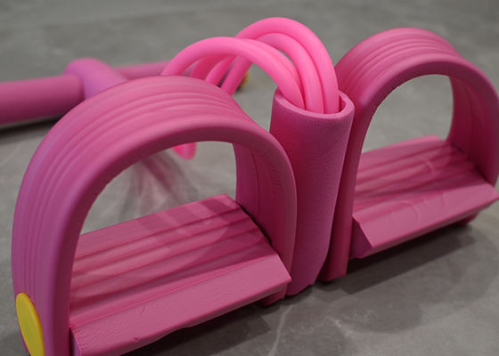 Rose Elastic Sit-Up Equipment with 4 Resistance Tubes and Tension Foot Pedal for Effective Core and Strength Training
