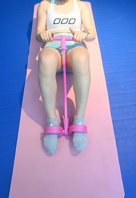 Rose Elastic Sit-Up Equipment with 4 Resistance Tubes and Tension Foot Pedal for Effective Core and Strength Training