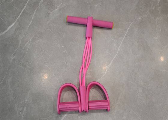 Rose Elastic Sit-Up Equipment with 4 Resistance Tubes and Tension Foot Pedal for Effective Core and Strength Training
