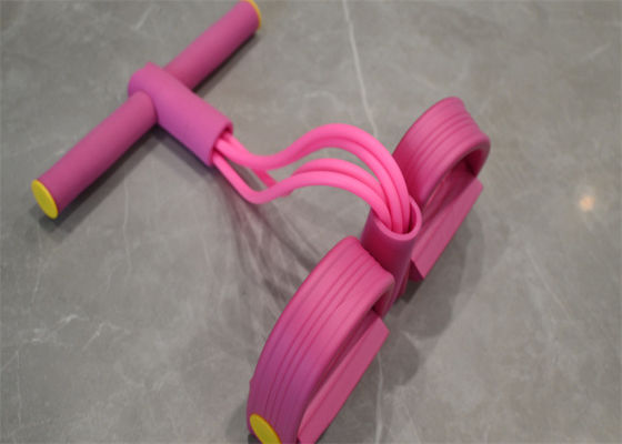 Rose Elastic Sit-Up Equipment with 4 Resistance Tubes and Tension Foot Pedal for Effective Core and Strength Training