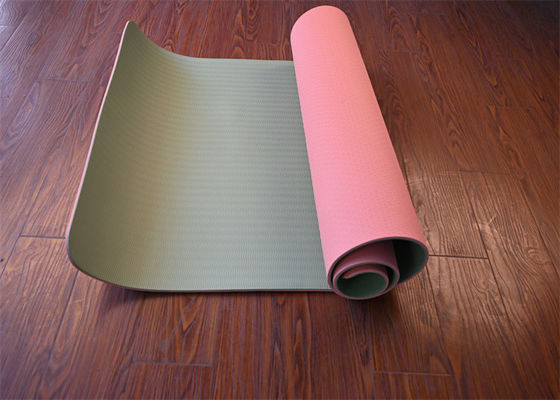Pink color Eco Friendly Yoga Mat Non Slip TPE Yoga Mat For Beginners fitness