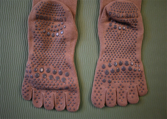 Customizable Non-Slip Grip Yoga Socks with Five Toes for Enhanced Fitness