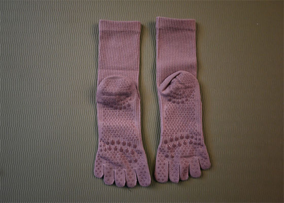 100% Cotton Yoga Footwear S M L XL size Workout Socks With Grip