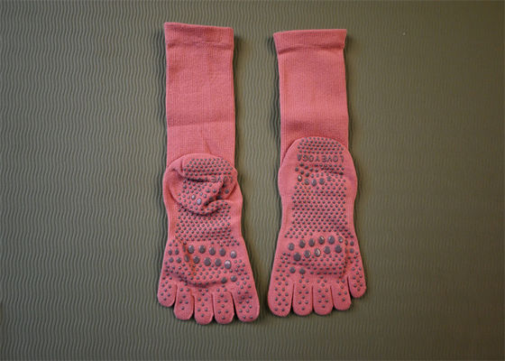 Customizable Non-Slip Grip Yoga Socks with Five Toes for Enhanced Fitness