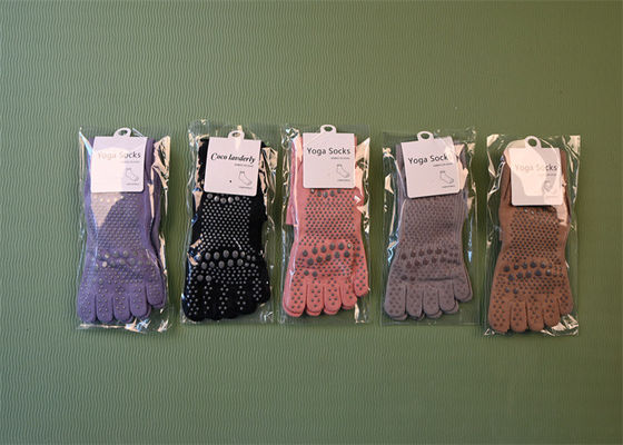 Customizable Non-Slip Grip Yoga Socks with Five Toes for Enhanced Fitness
