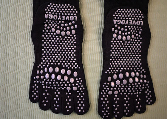 100% Cotton Yoga Footwear S M L XL size Workout Socks With Grip