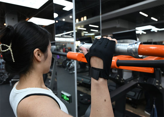 Womens Fitness Gloves Full Palm Protection Gym Hand Gloves Black