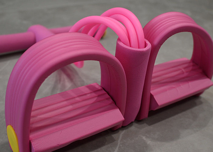 Rose Elastic Sit-Up Equipment with 4 Resistance Tubes and Tension Foot Pedal for Effective Core and Strength Training