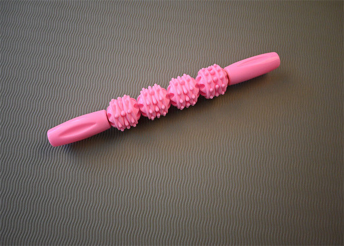 Pink Handheld Back Muscle Roller Stick for Customized Massage
