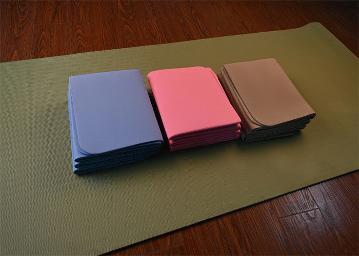 Collapsible Yoga Mat - 6mm Thickness, Blue, Brown, and Pink Color Options