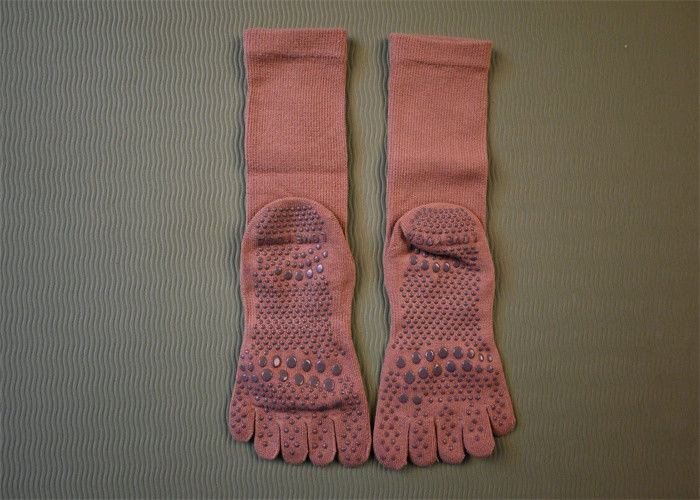 100% Cotton Yoga Footwear S M L XL size Workout Socks With Grip