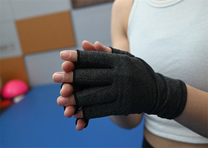 Warm knit half finger gloves ideal for outdoor sports like cycling, hiking, and climbing.