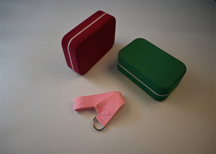 Organic Cotton Yoga Essentials Set: 2 Yoga Foam Bricks (9" x 6" x 3") with Strap